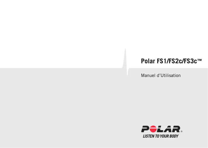 Page n°1 - Manuel utilisateur Polar FS3C
