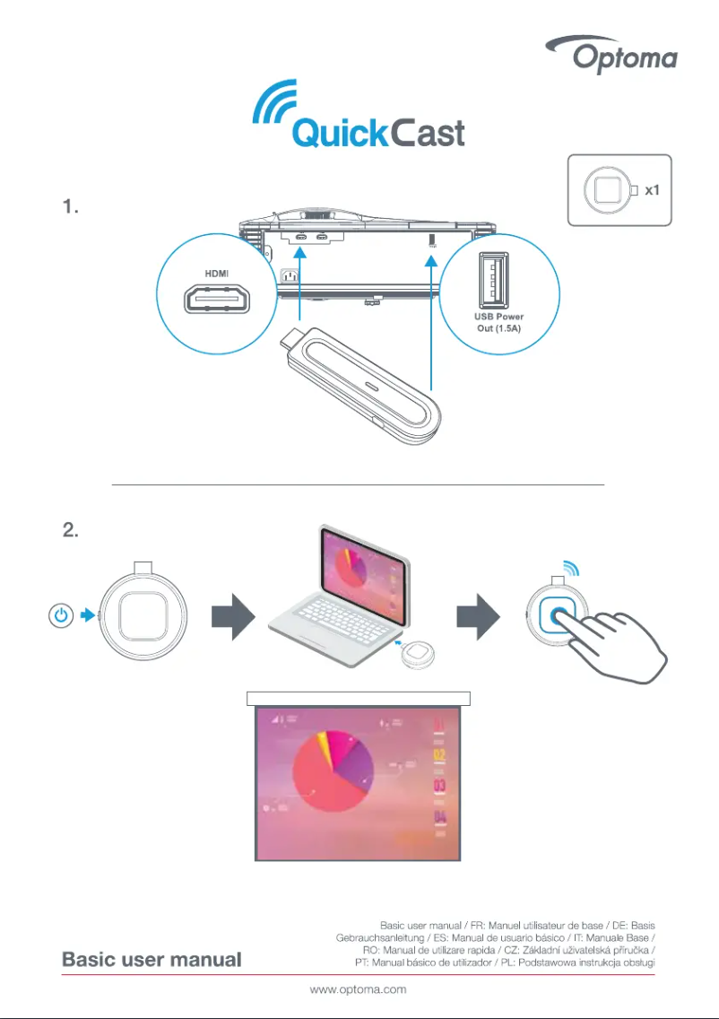 Page n°1 - Manuel utilisateur Optoma QuickCast Transmitter