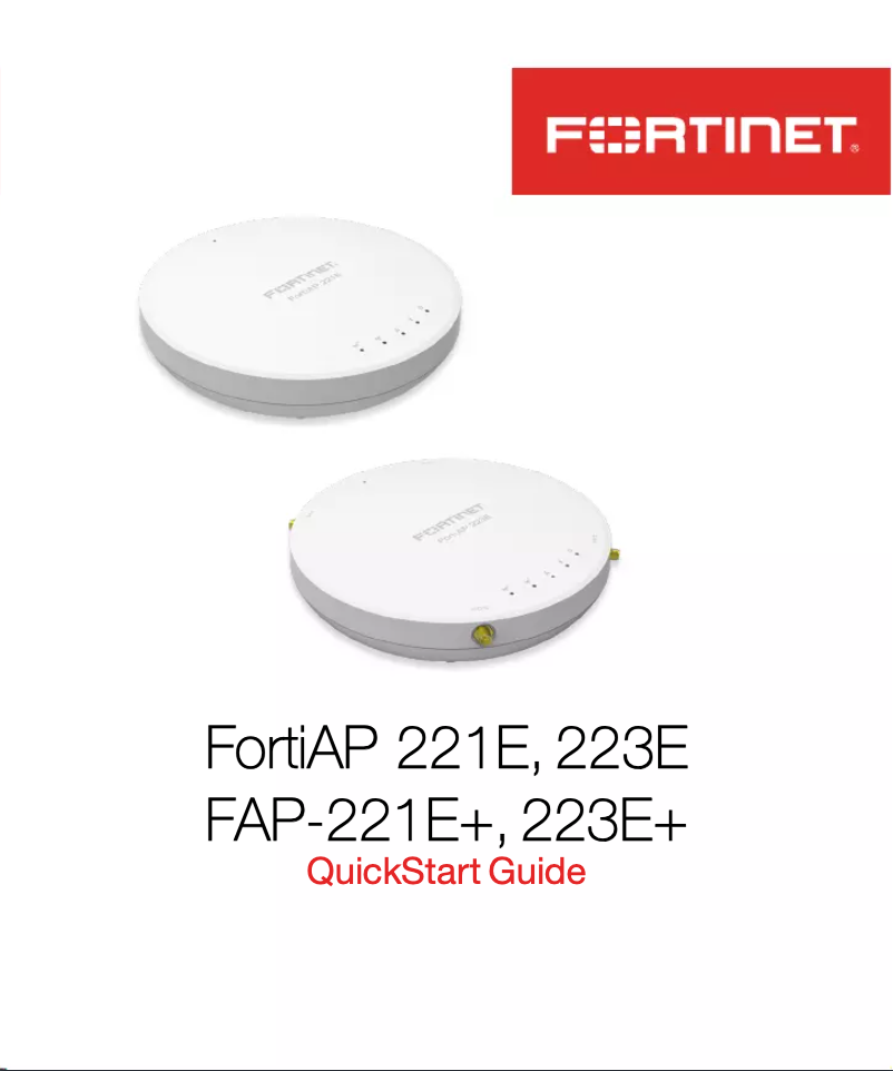 Página 1 del manual Manual de usuario Fortinet FortiAP 221E