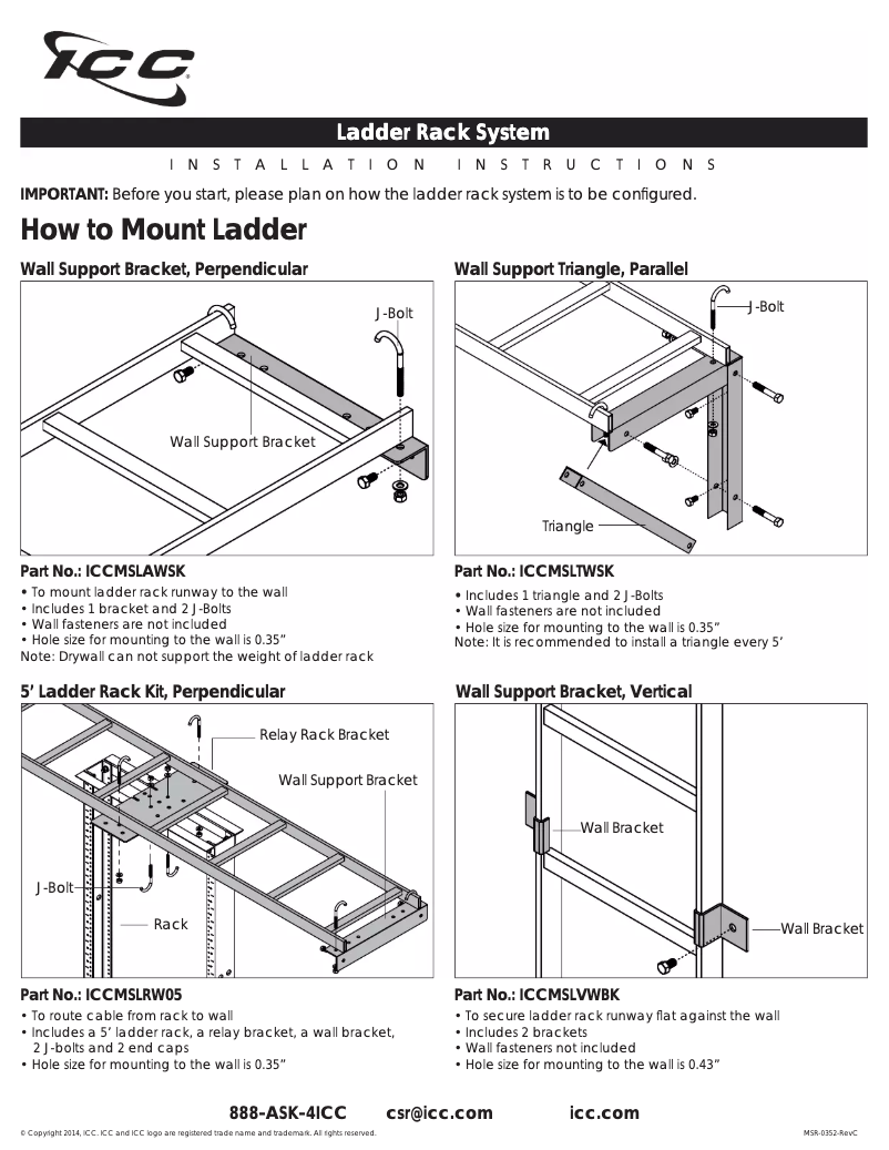 Page 1 de la notice Manuel utilisateur ICC ICCMSLESSK