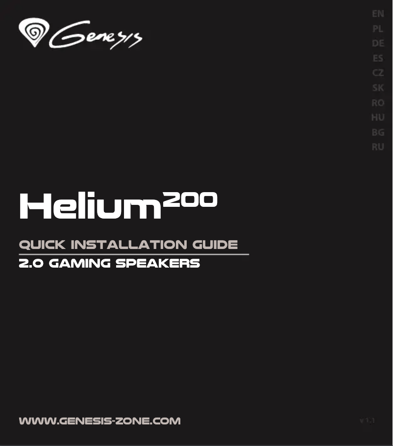 Página 1 del manual Manual de usuario Genesis Helium 200