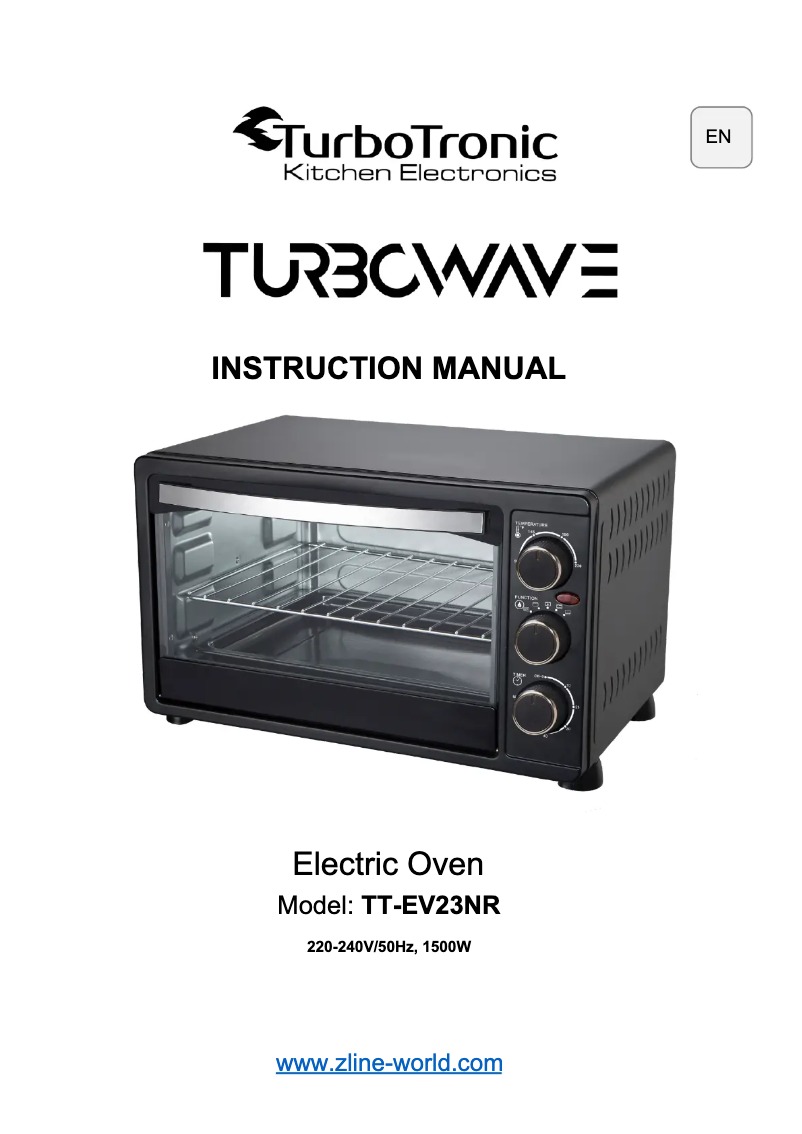 Page 1 de la notice Manuel utilisateur TurboTronic TurboWave TT-EV23NR