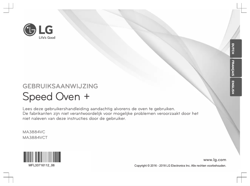 Page n°1 - Manuel utilisateur LG MA3884VCT