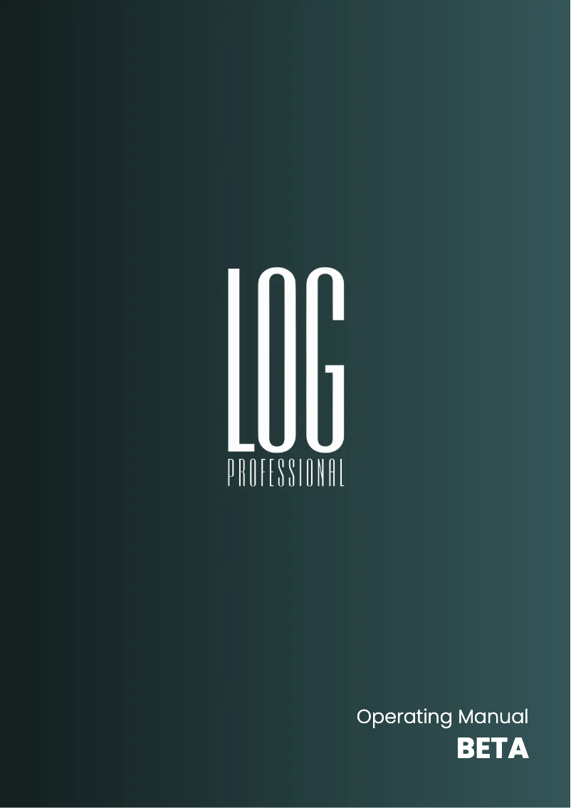 Page n°1 - Manuel utilisateur LOG Professional Beta