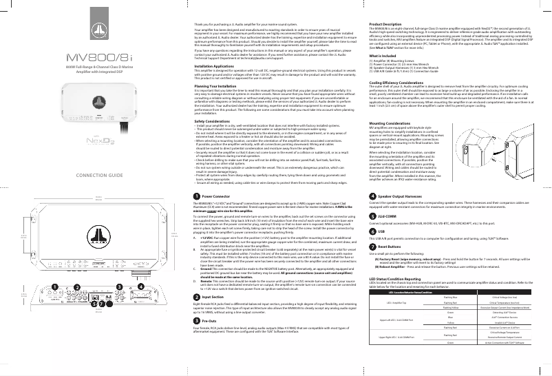 Imagen de la primera página del manual del dispositivo MV800/8i