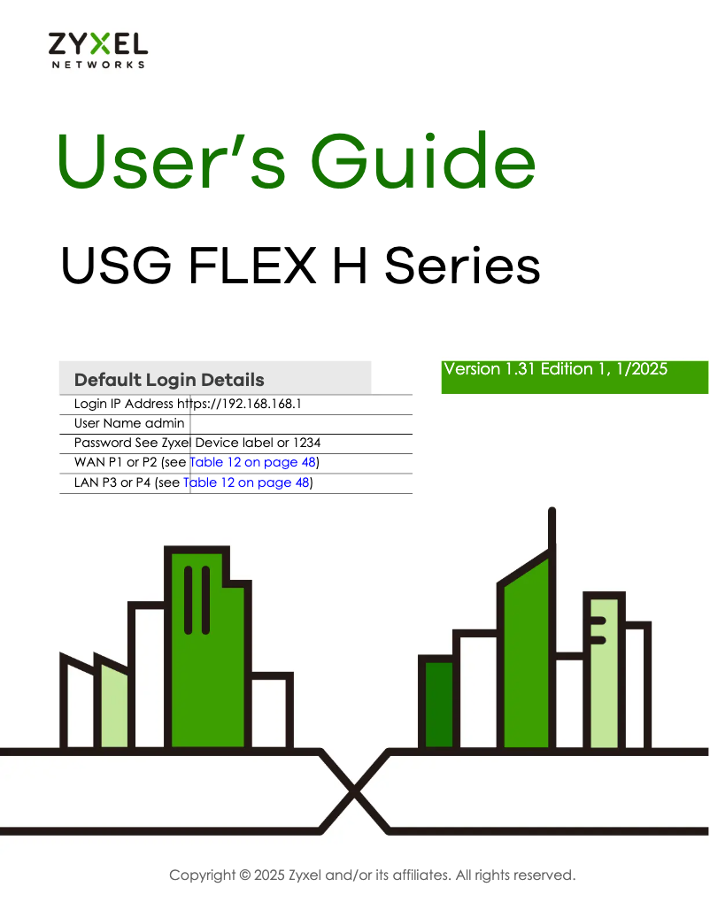 Page 1 de la notice Manuel utilisateur ZyXEL USG Flex 700H