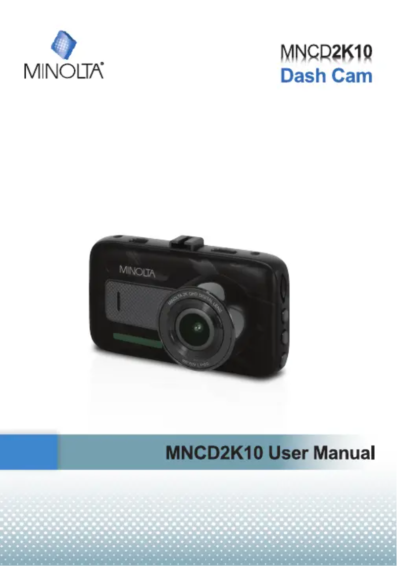 Page 1 de la notice Manuel utilisateur Minolta MNCD2K10