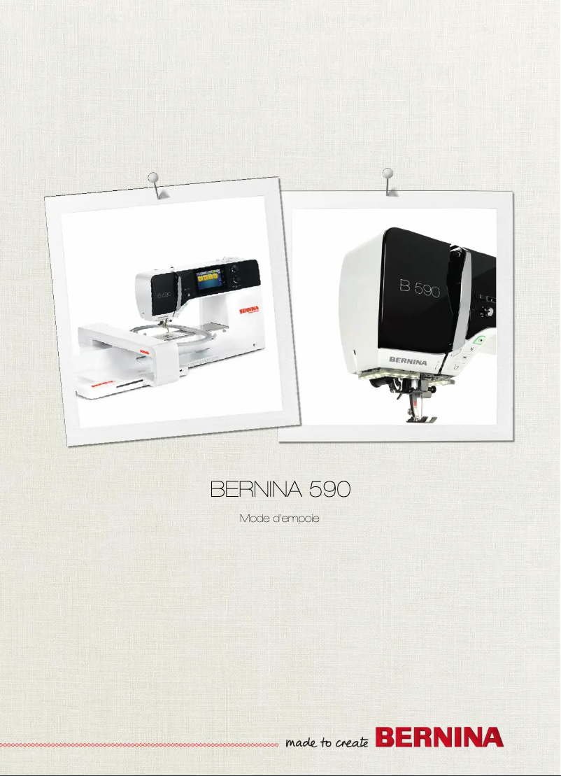 Page n°1 - Manuel utilisateur Bernina 590