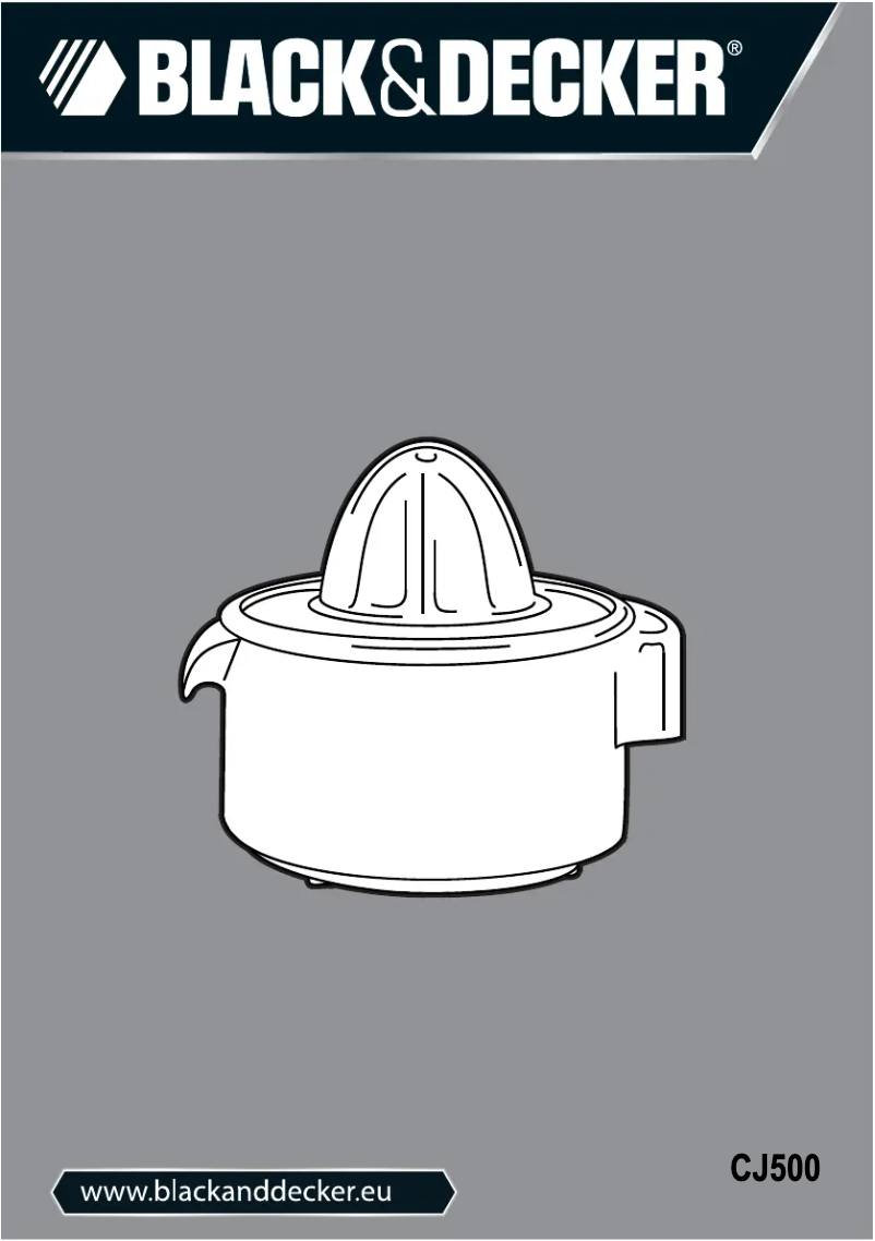 Page 1 de la notice Manuel utilisateur Black & Decker CJ500