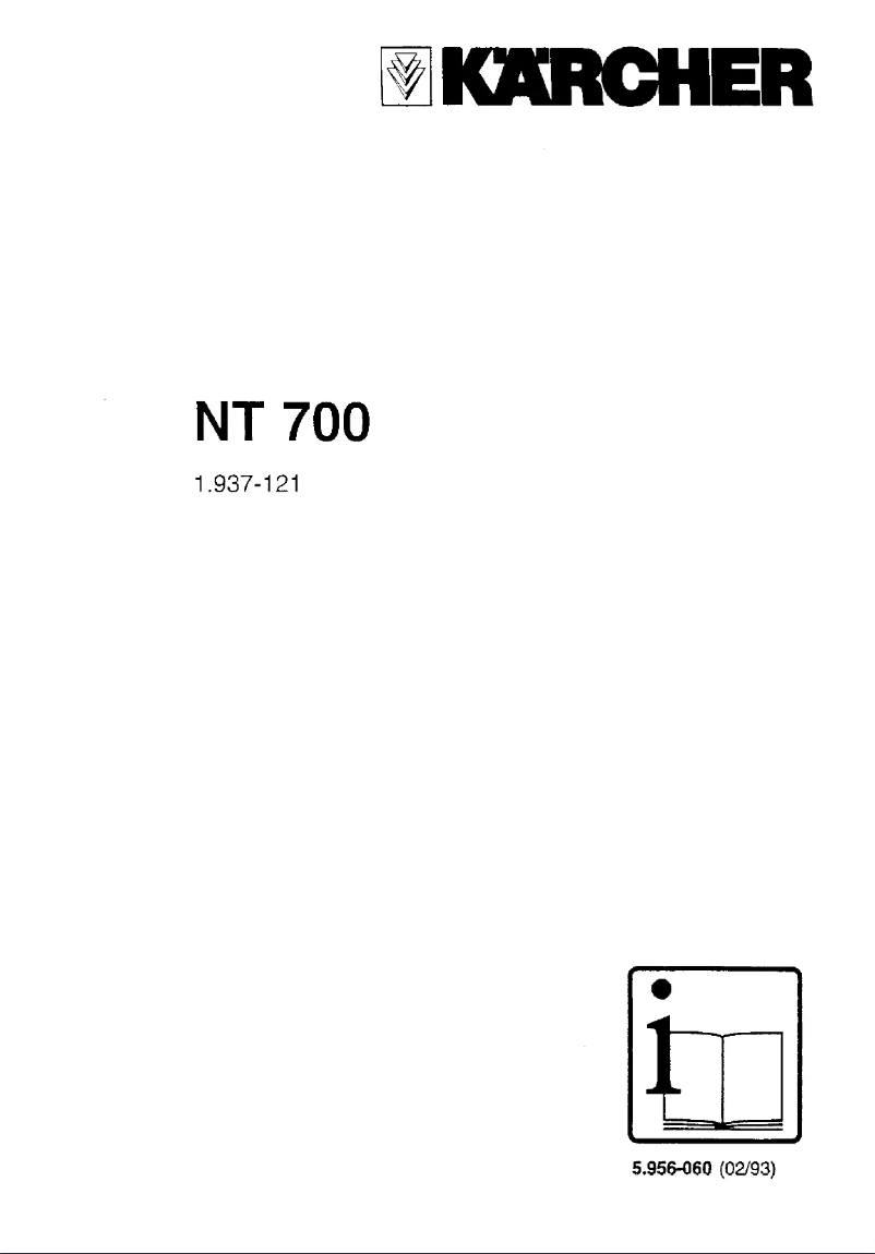 Page n°1 - Manuel utilisateur Kärcher NT 700