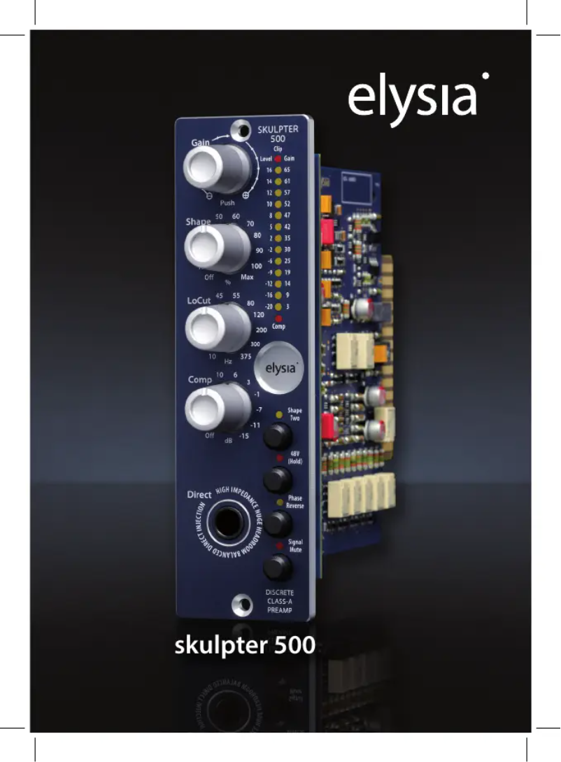 Page 1 of the manual User Manual Elysia Skulpter 500