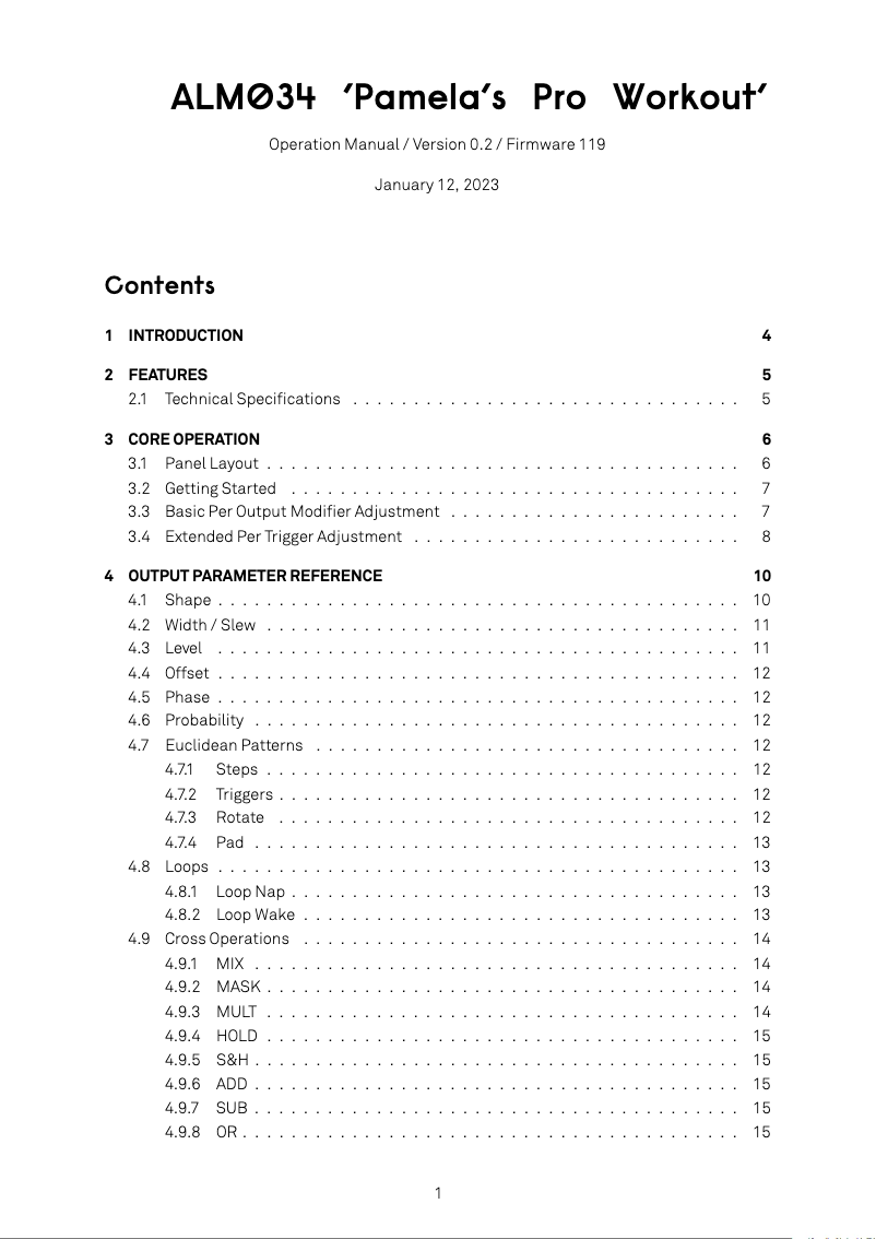 Page 1 de la notice Manuel utilisateur ALM Pamela's New Workout ALM-034