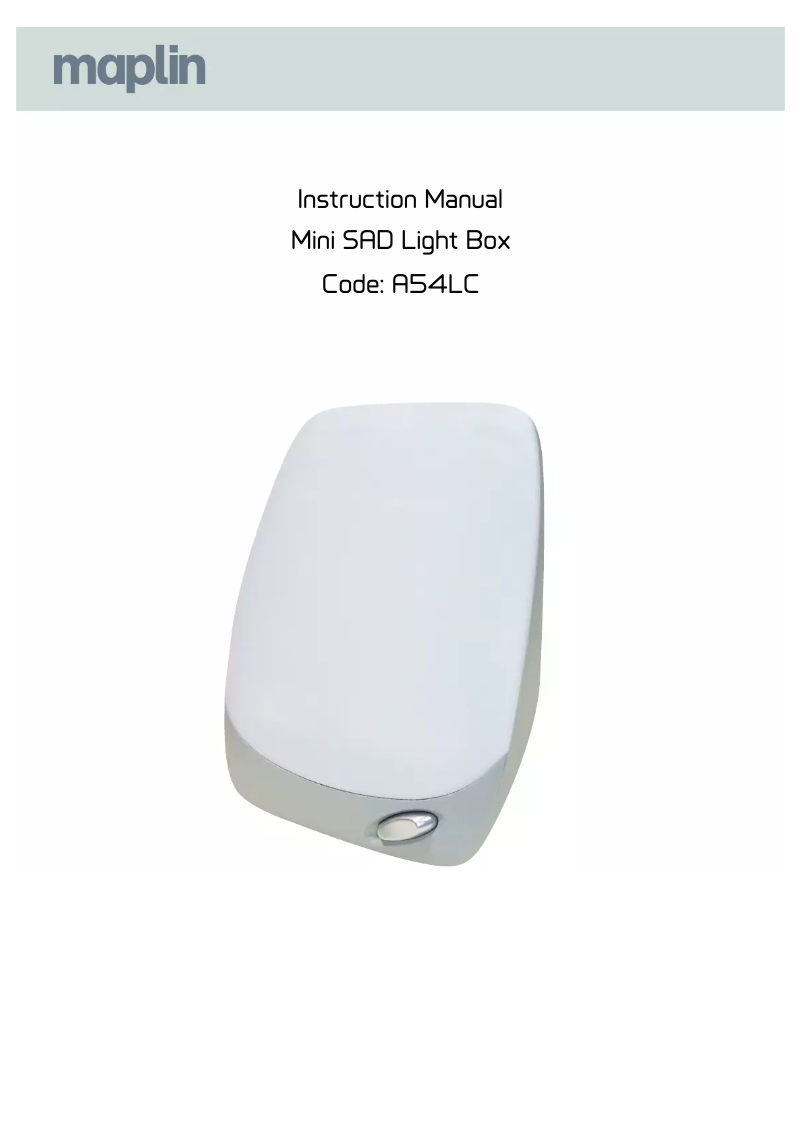 Page n°1 - Manuel utilisateur Maplin A54LC