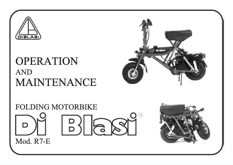 Página 1 del manual Manual de usuario Di Blasi R7-E