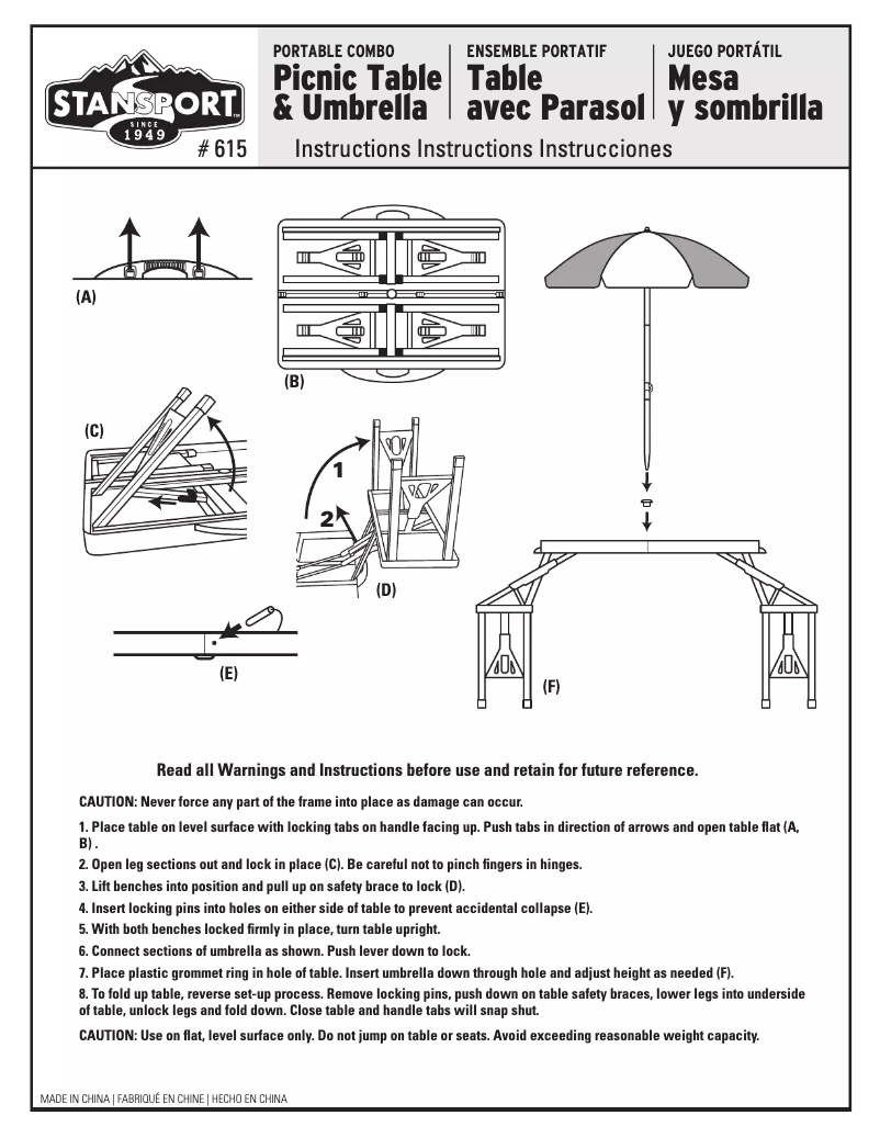 Página 1 del manual Manual de usuario Stansport 615