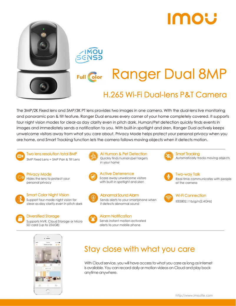Page n°1 - Manuel utilisateur Imou Ranger Dual 8MP
