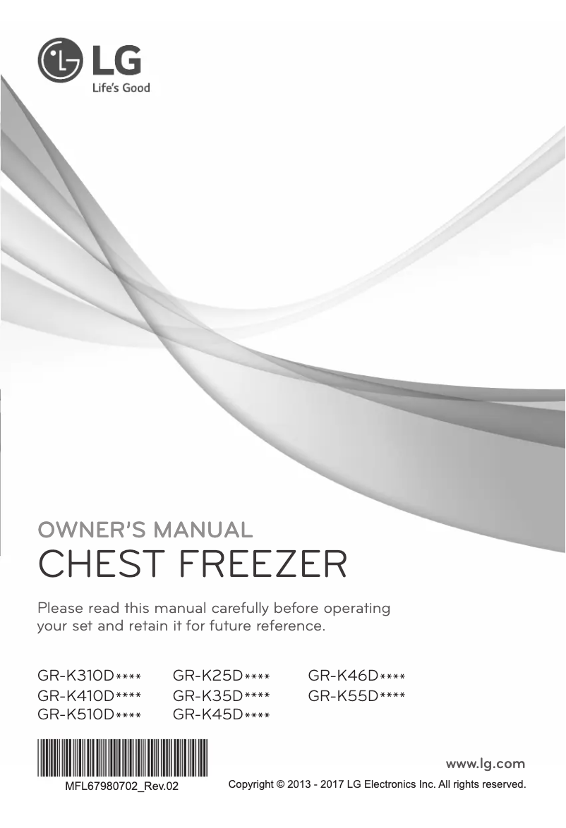 Page 1 de la notice Manuel utilisateur LG GR-K35DSQB