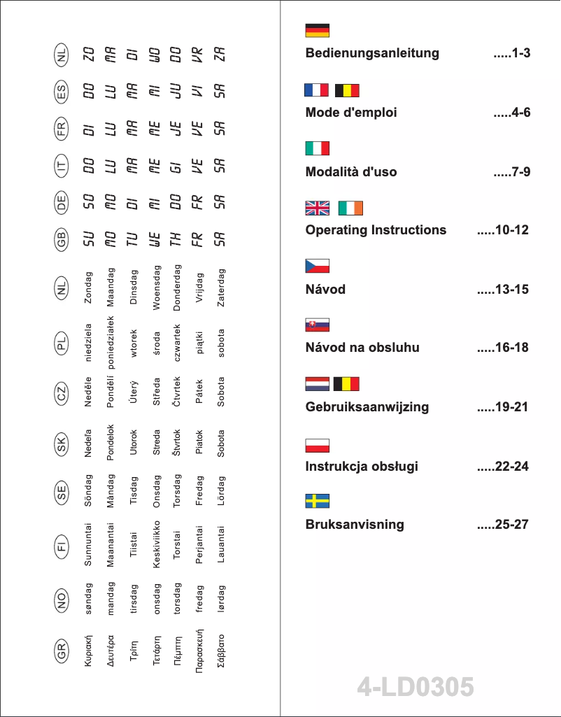 Página 1 del manual Manual de usuario Digi-tech 4-LD0305