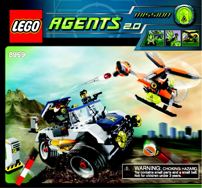 Page 1 de la notice Manuel utilisateur Lego Agents 8969