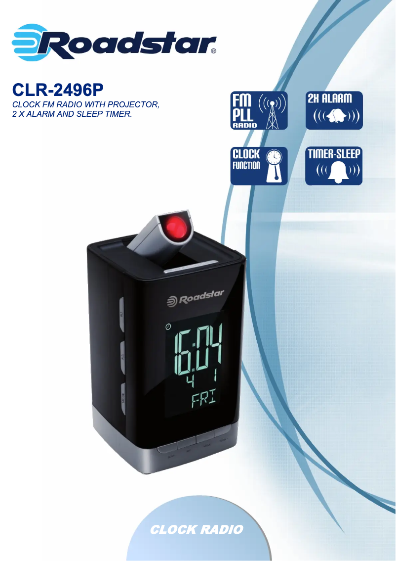 Page 1 de la notice Fiche technique Roadstar CLR-2496P