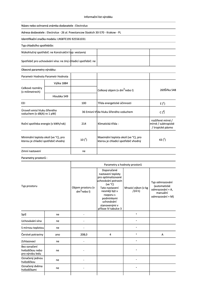 Image de la première page du manuel de l'appareil LNS8TE19S