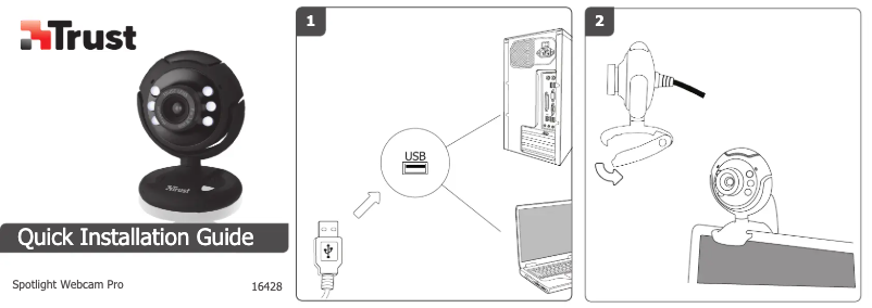 Image de la première page du manuel de l'appareil Spotlight Webcam Pro