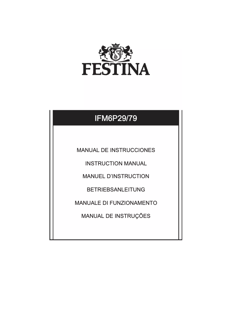 Page 1 de la notice Manuel utilisateur Festina F16675