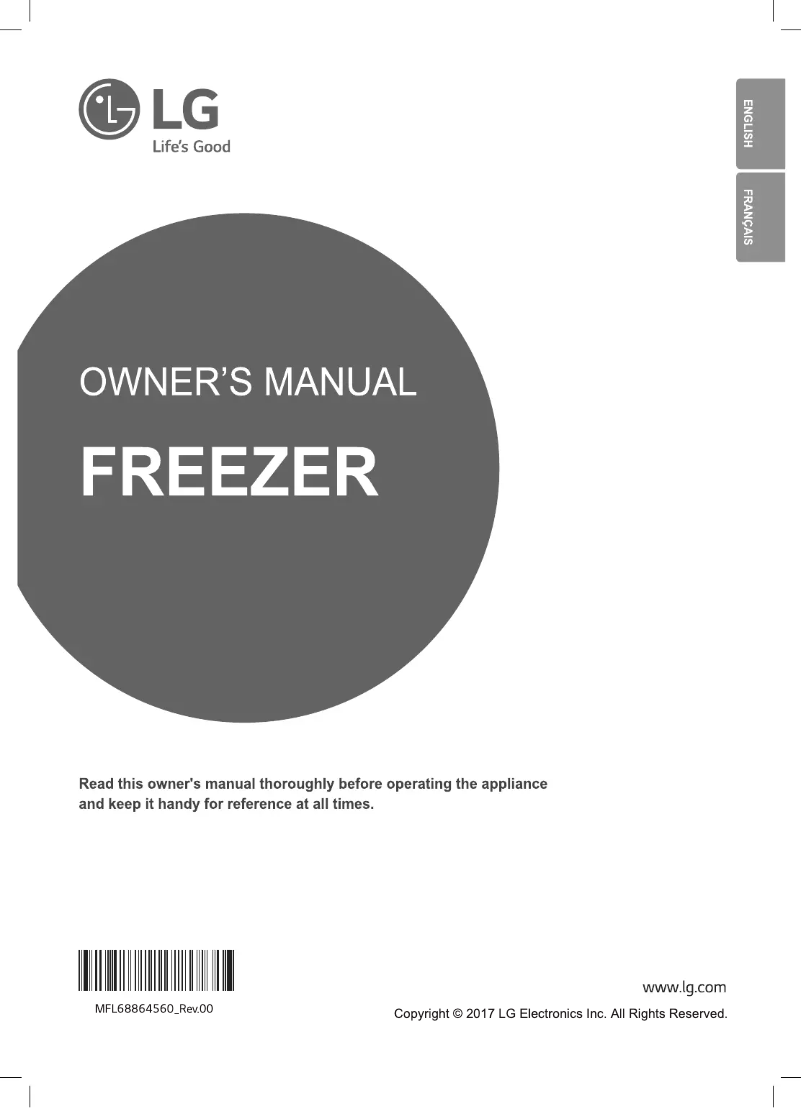 Page 1 de la notice Manuel utilisateur LG GR-B404EVDZ