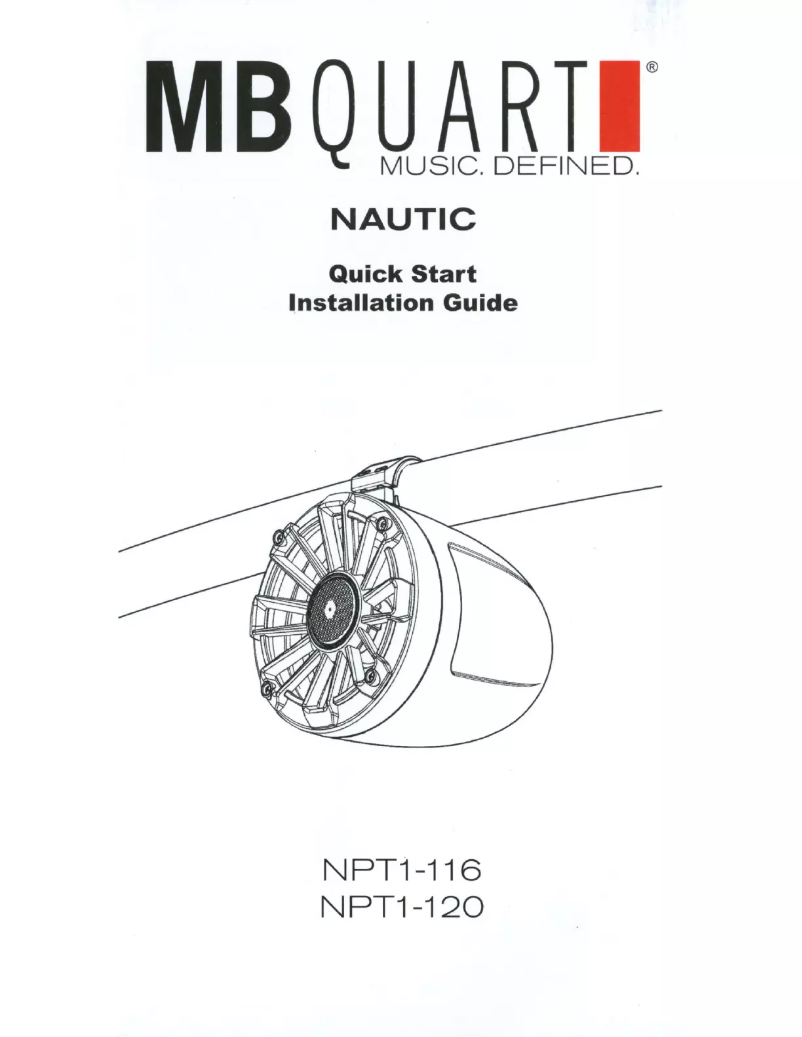 Page n°1 - Mode d'emploi MB Quart NPT1-120
