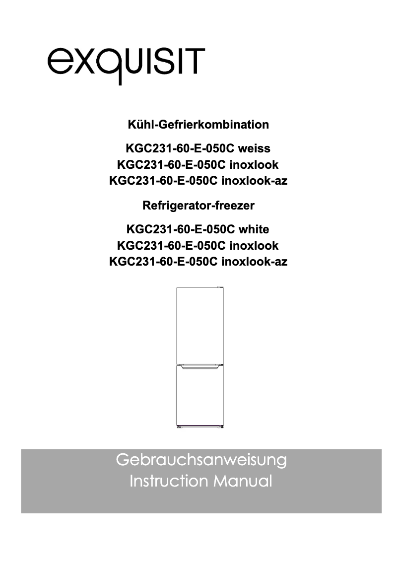 Image de la première page du manuel de l'appareil KGC231-60-E-050C