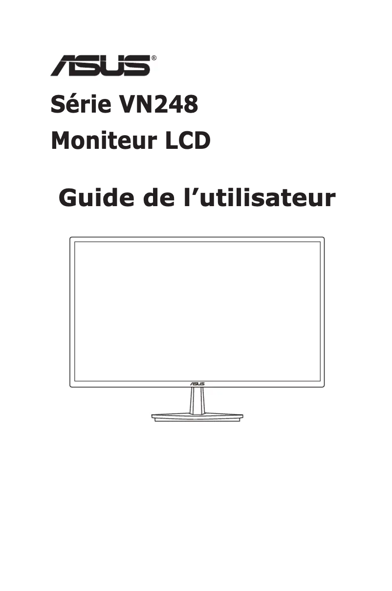 Page 1 de la notice Manuel utilisateur Asus VN248H