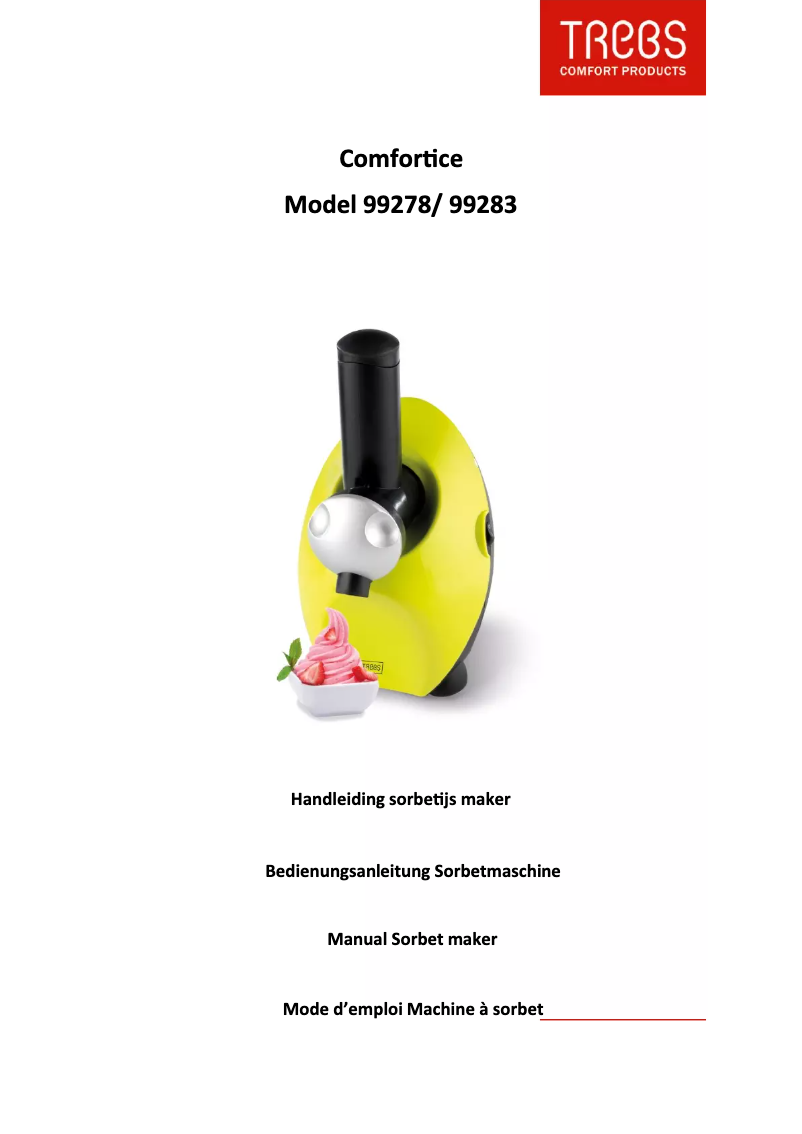 Image de la première page du manuel de l'appareil Comfortice 99278
