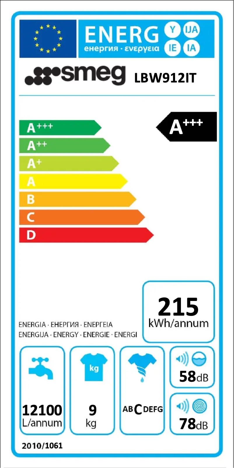 Page n°1 - Manuel utilisateur Smeg LBW912IT