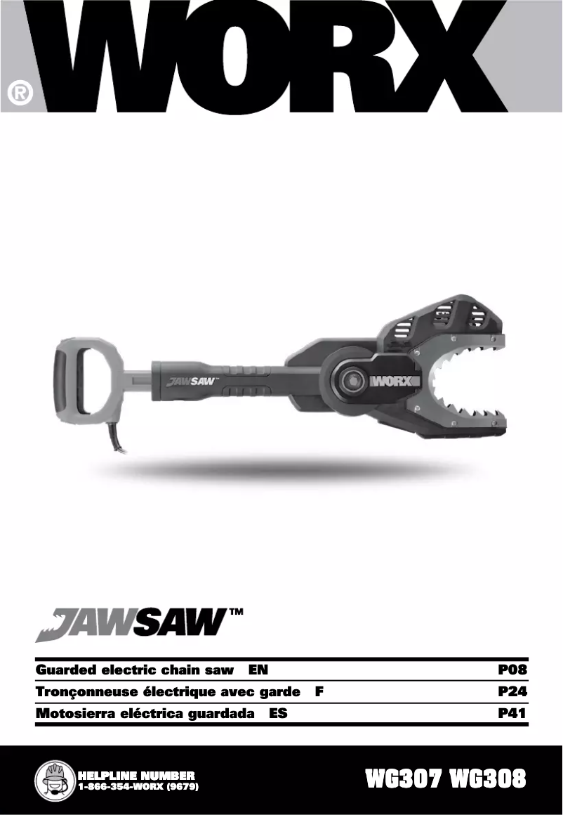 Page 1 de la notice Manuel utilisateur Worx JawSaw WG307