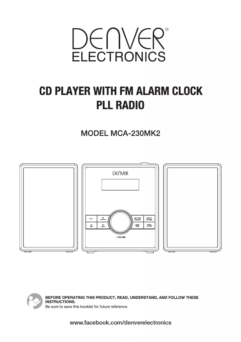Página 1 del manual Manual de usuario Denver MCA-230