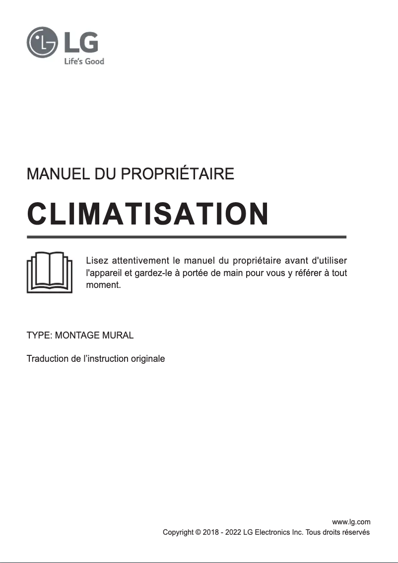 Page 1 de la notice Manuel utilisateur LG DC09RQ