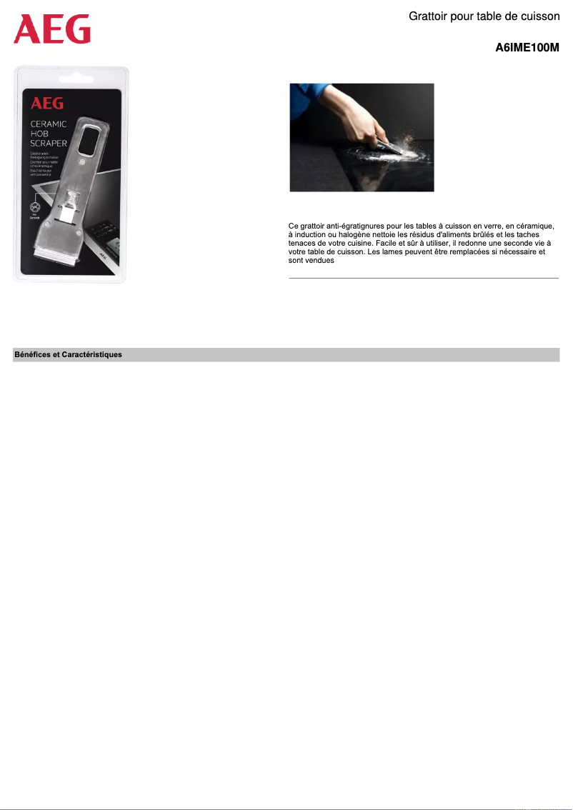 Page n°1 - Manuel utilisateur AEG A6IME100M