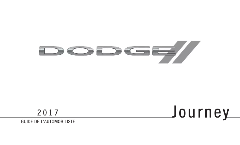 Page 1 de la notice Manuel utilisateur Dodge Journey (2017)