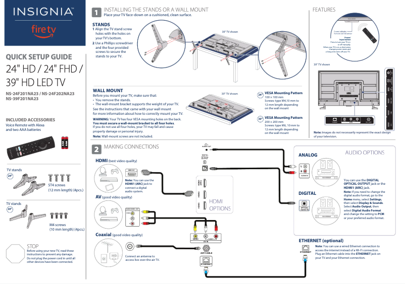 Página 1 del manual Guía de inicio rápido Insignia NS-24F202NA23