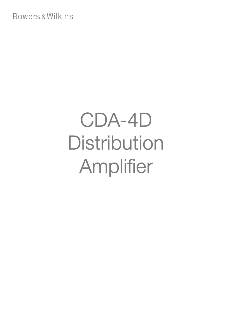 Page n°1 - Manuel utilisateur Bowers & Wilkins CDA-4D