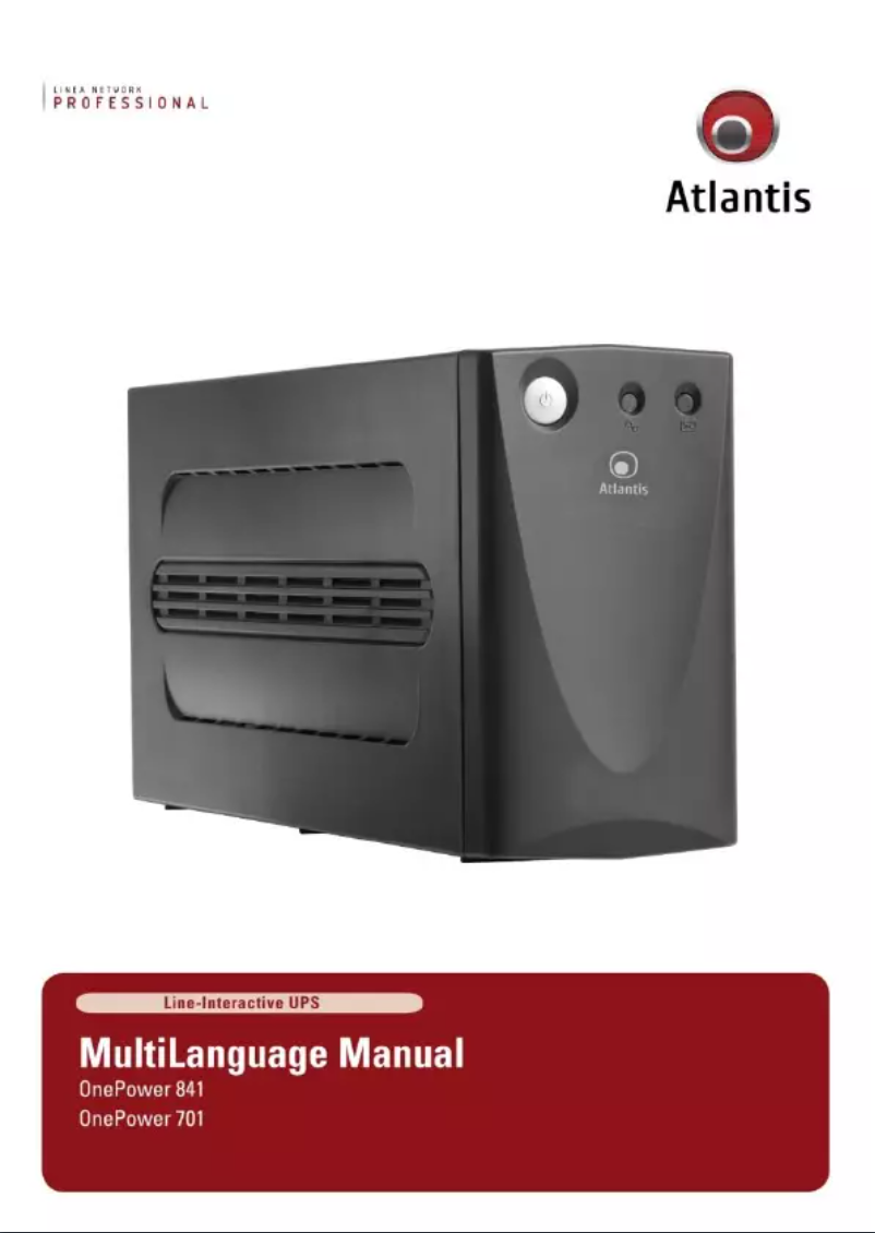 Image de la première page du manuel de l'appareil OnePower 841