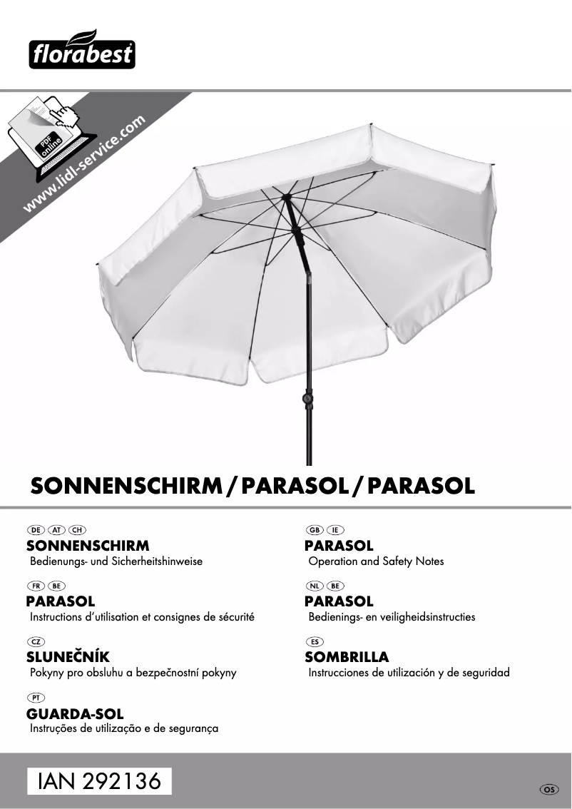 Page n°1 - Manuel utilisateur Florabest IAN 292136