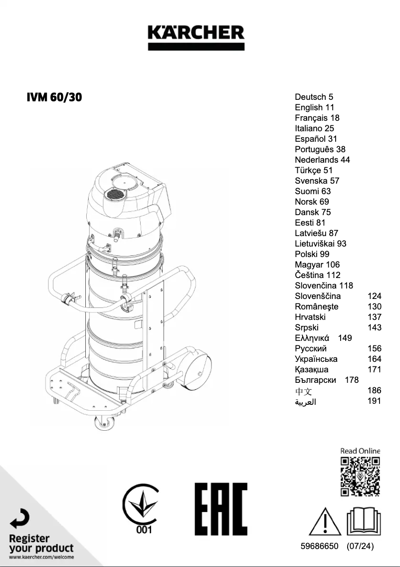 Image de la première page du manuel de l'appareil IVM 60/30