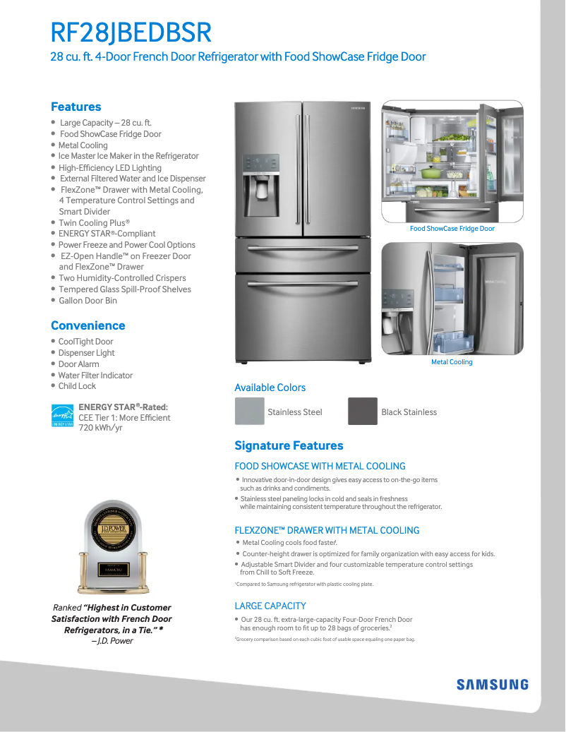 Imagen de la primera página del manual del dispositivo RF28JBEDBS