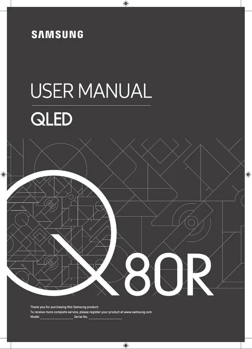 Image de la première page du manuel de l'appareil QLED QE65Q80R
