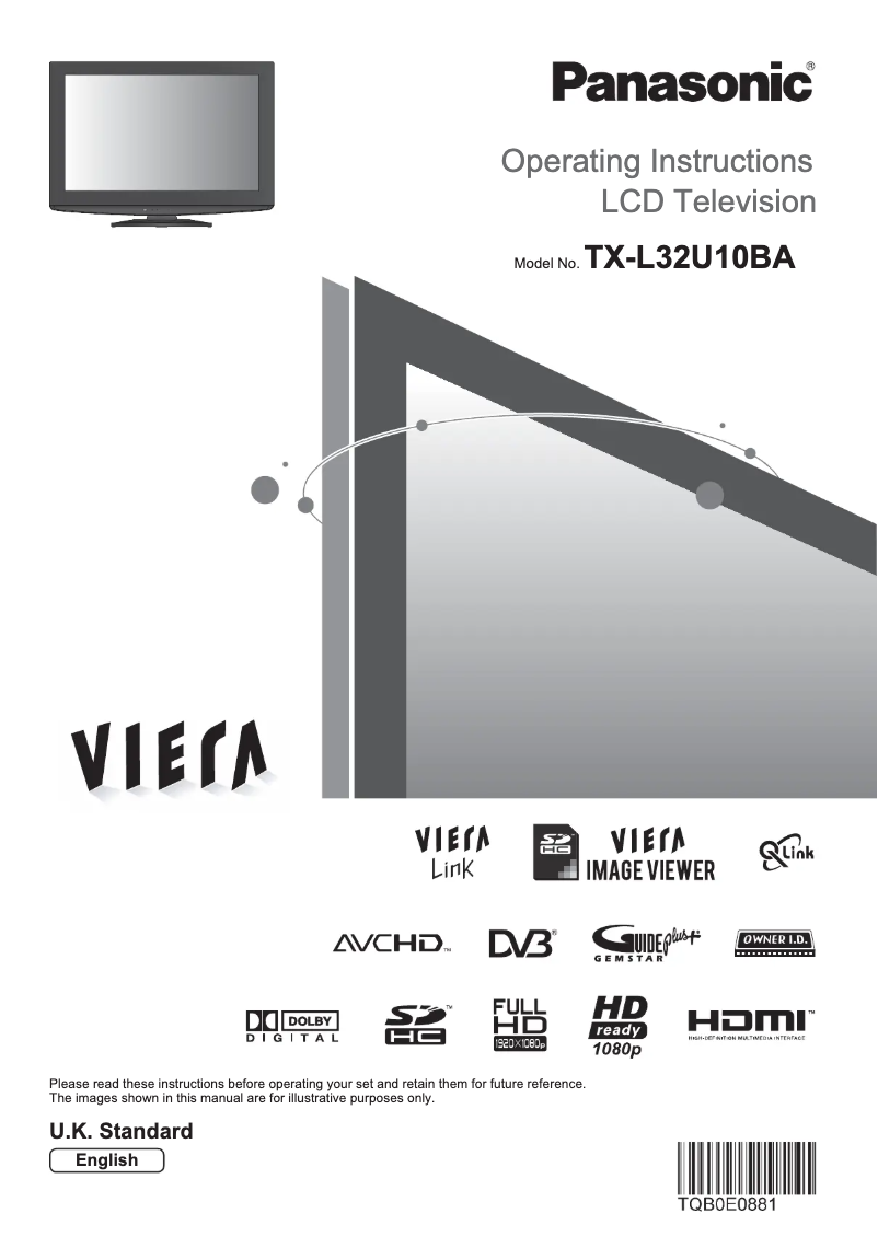 Página 1 del manual Manual de usuario Panasonic Viera TX-L32U10BA