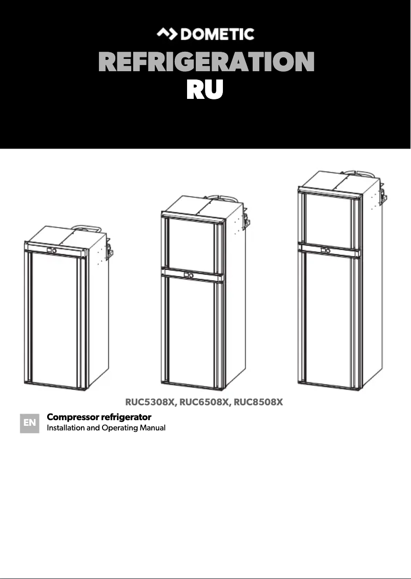 Página 1 del manual Guía de instalación Dometic RUA 6508X