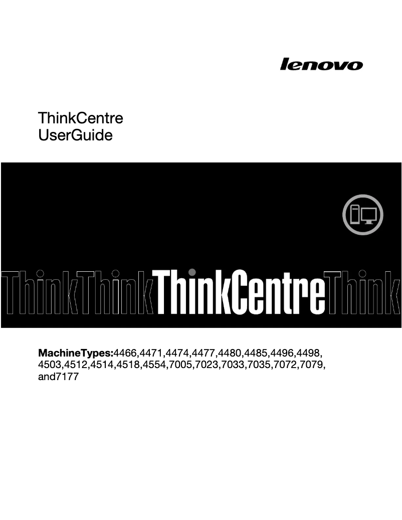 Page 1 de la notice Manuel utilisateur Lenovo ThinkCentre 7023