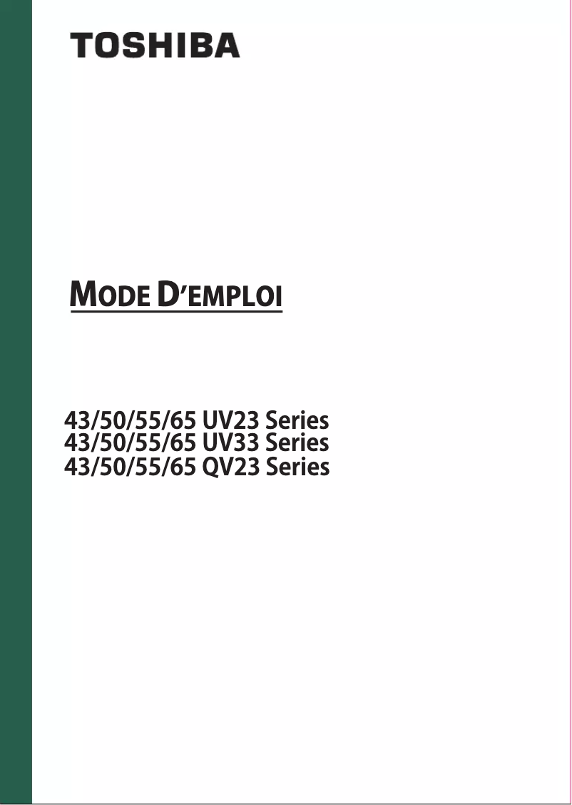 Image de la première page du manuel de l'appareil 55UV3363DG