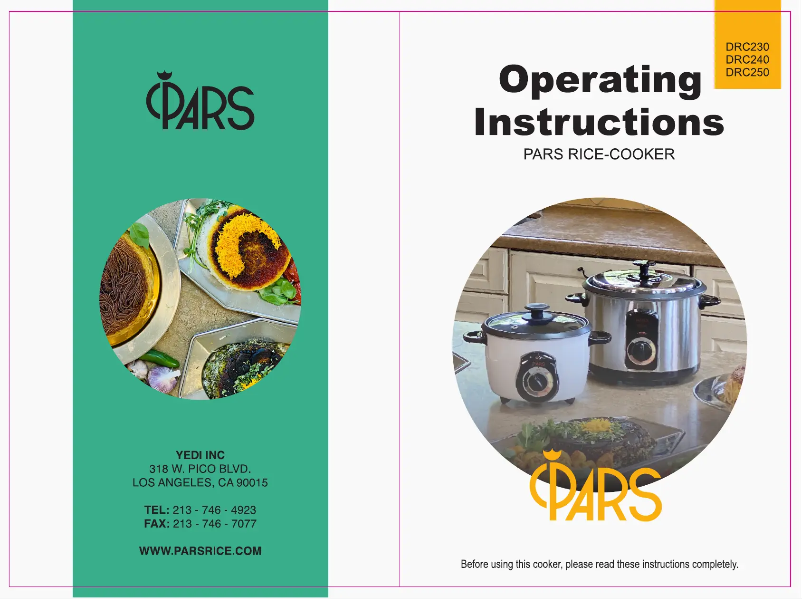 Page n°1 - Manuel utilisateur Pars DRC250